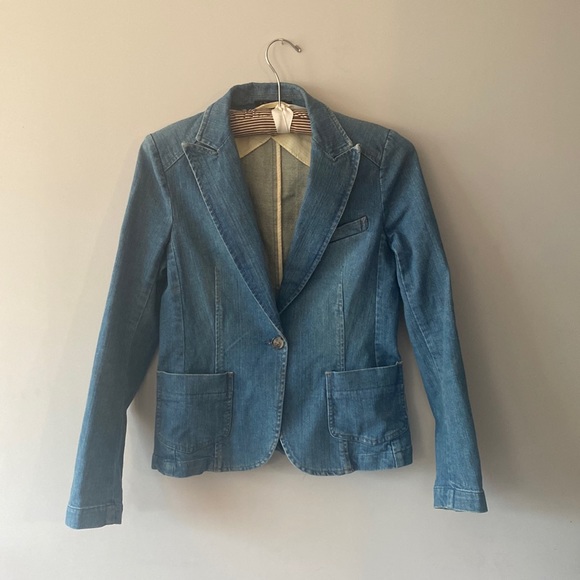Theory Jackets & Blazers - Theory Denim Blazer Jacket size 8